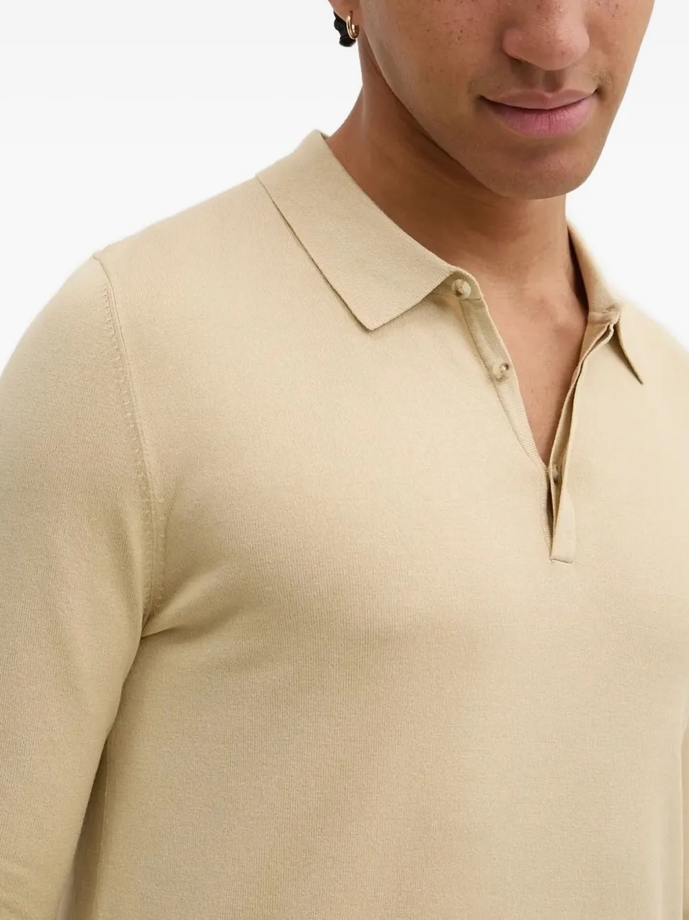 HUGO Polotrui met lange mouwen Beige