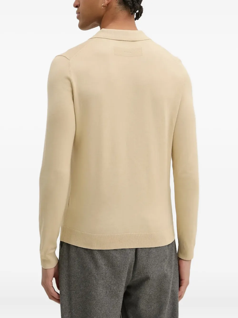 HUGO long-sleeve polo jumper - Beige