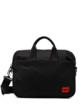 HUGO logo patch laptop case - Black