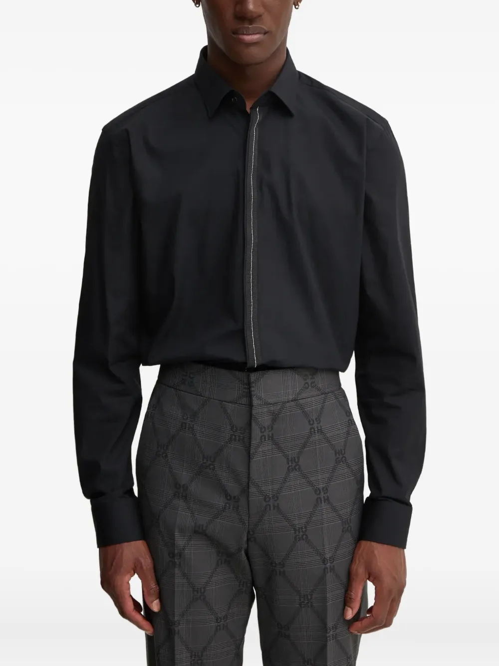 HUGO camisa con botones | negro | Image 1