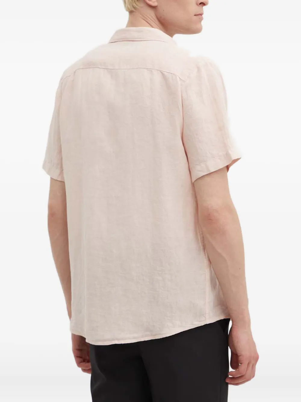 HUGO Linnen overhemd met reverskraag Roze