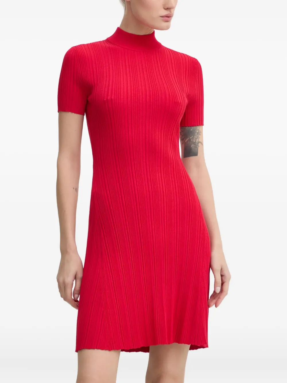 HUGO short-sleeve mini dress | Red | Image 1