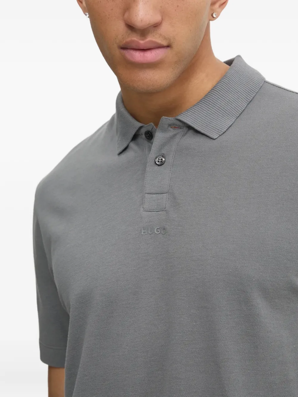 HUGO Poloshirt met korte mouwen Grijs