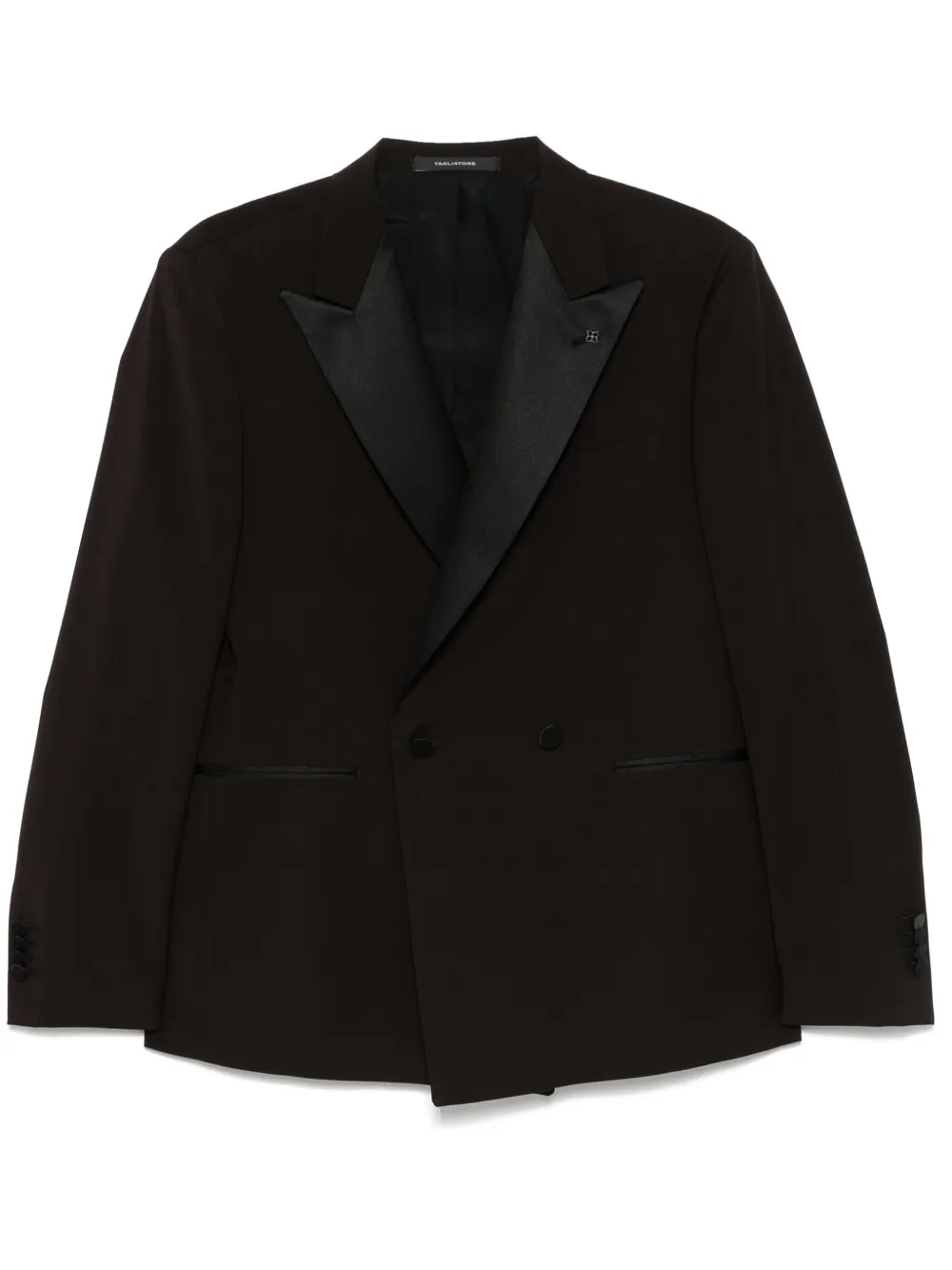Tagliatore Blazer met broche Bruin