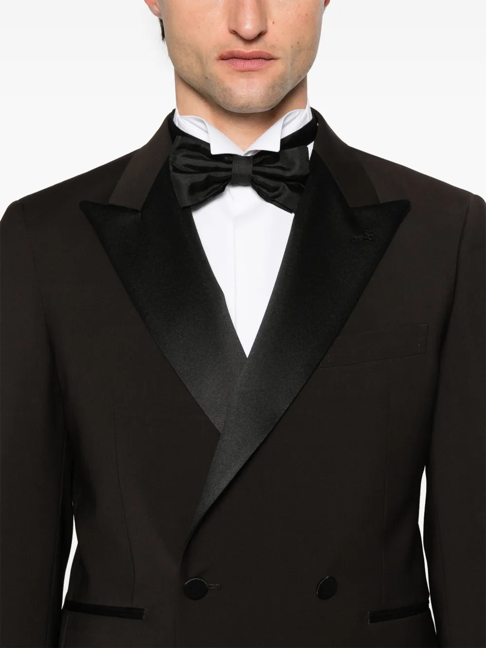 Tagliatore Blazer met broche Bruin