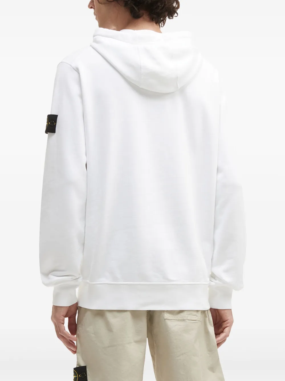 Stone Island Fleece hoodie Wit