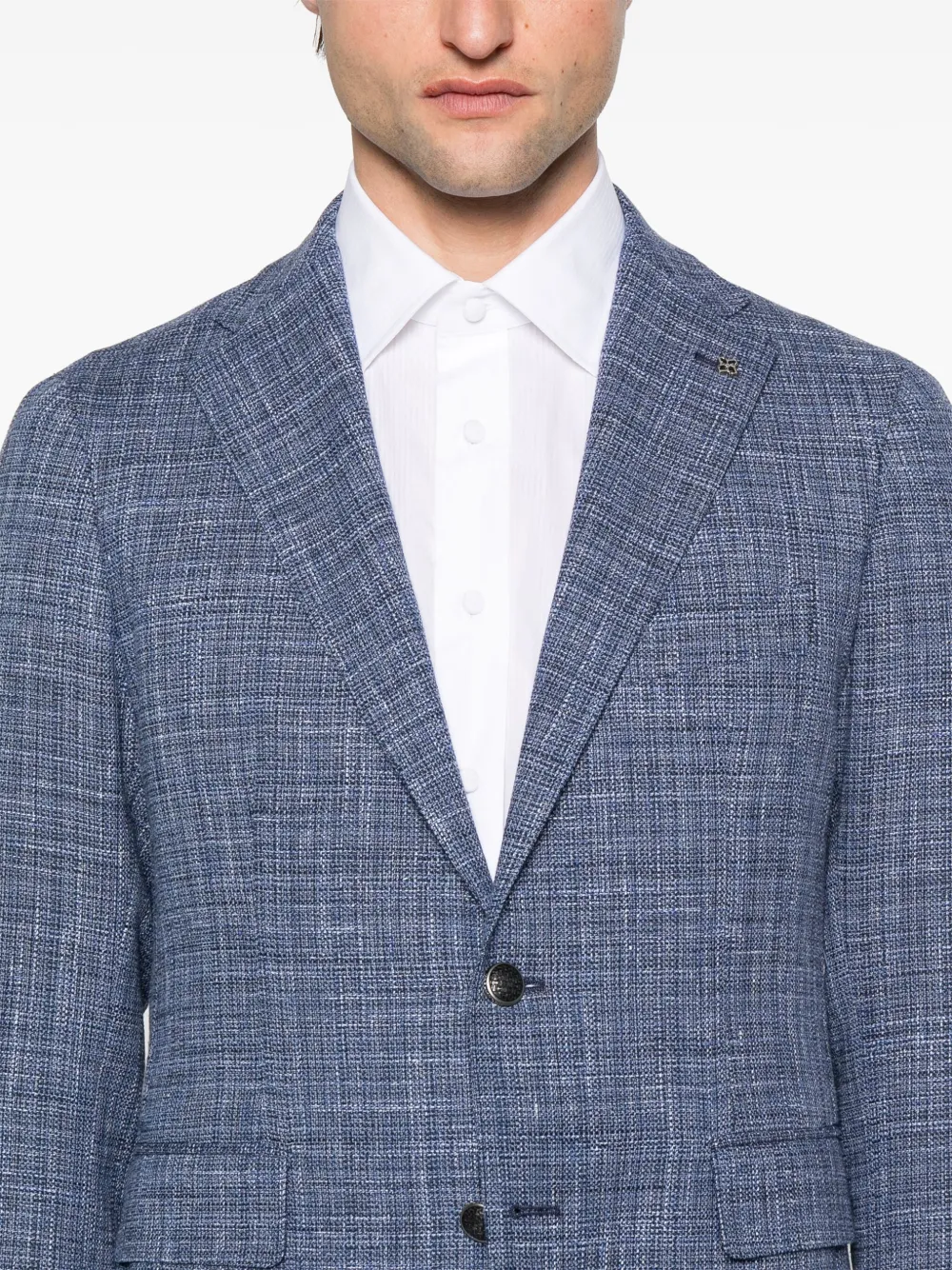 Tagliatore Blazer met gemêleerd effect Blauw