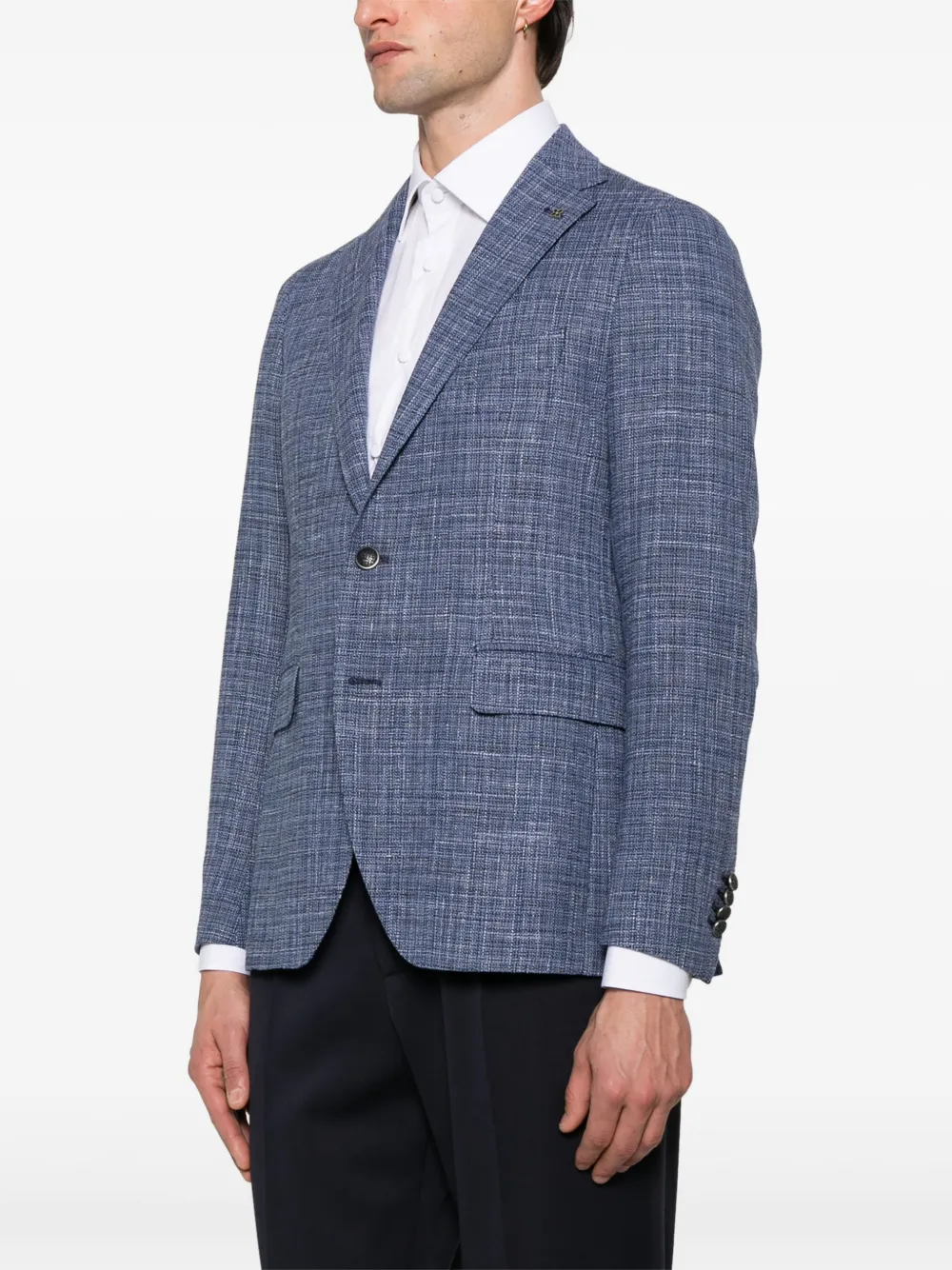 Tagliatore Blazer met gemêleerd effect Blauw
