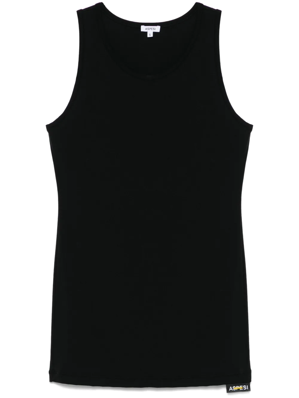 ASPESI Tanktop met ronde hals Zwart