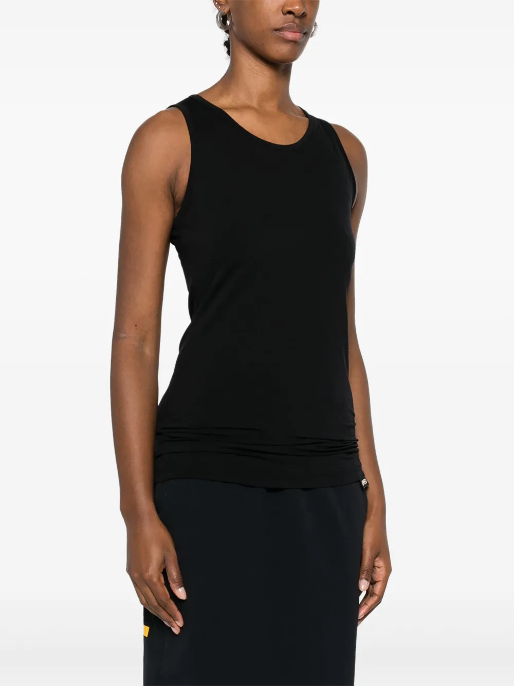 ASPESI Tanktop met ronde hals Zwart