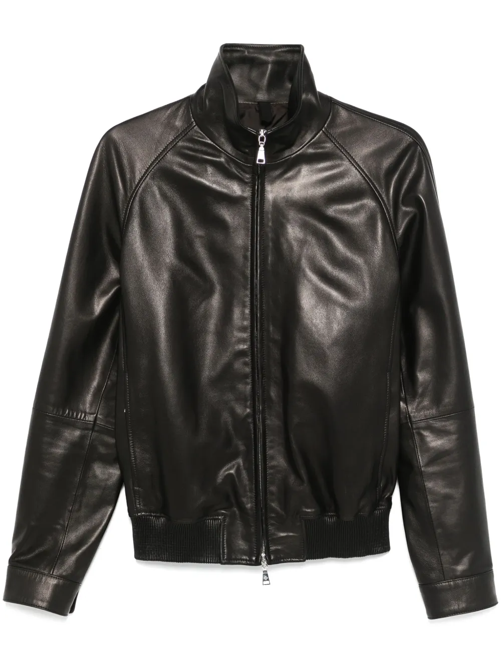 Tagliatore Klassische Lederjacke | Schwarz | Image 1