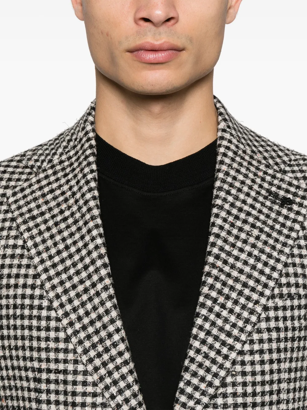 TAGLIATORE GINGHAM CHECK-PATTERN BLAZER