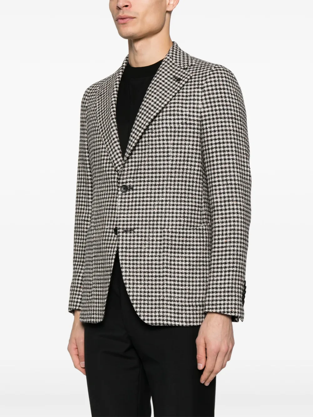 TAGLIATORE GINGHAM CHECK-PATTERN BLAZER
