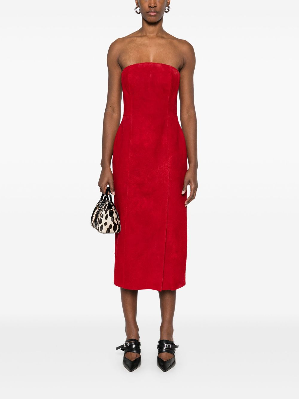 Alexander McQueen Suède mini-jurk - Rood