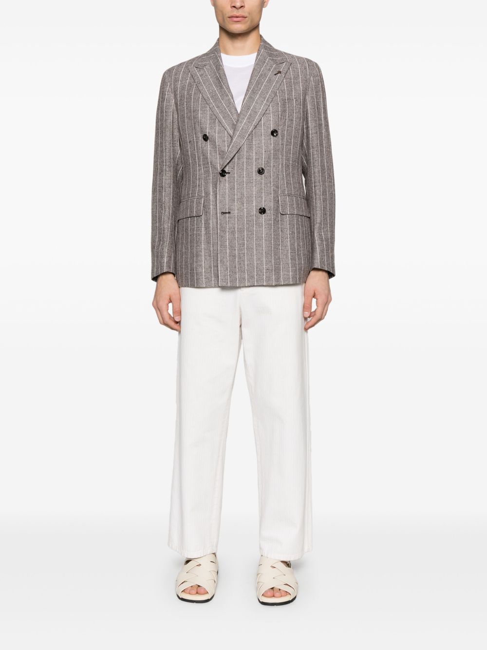 Tagliatore pinstripe blazer - Bruin