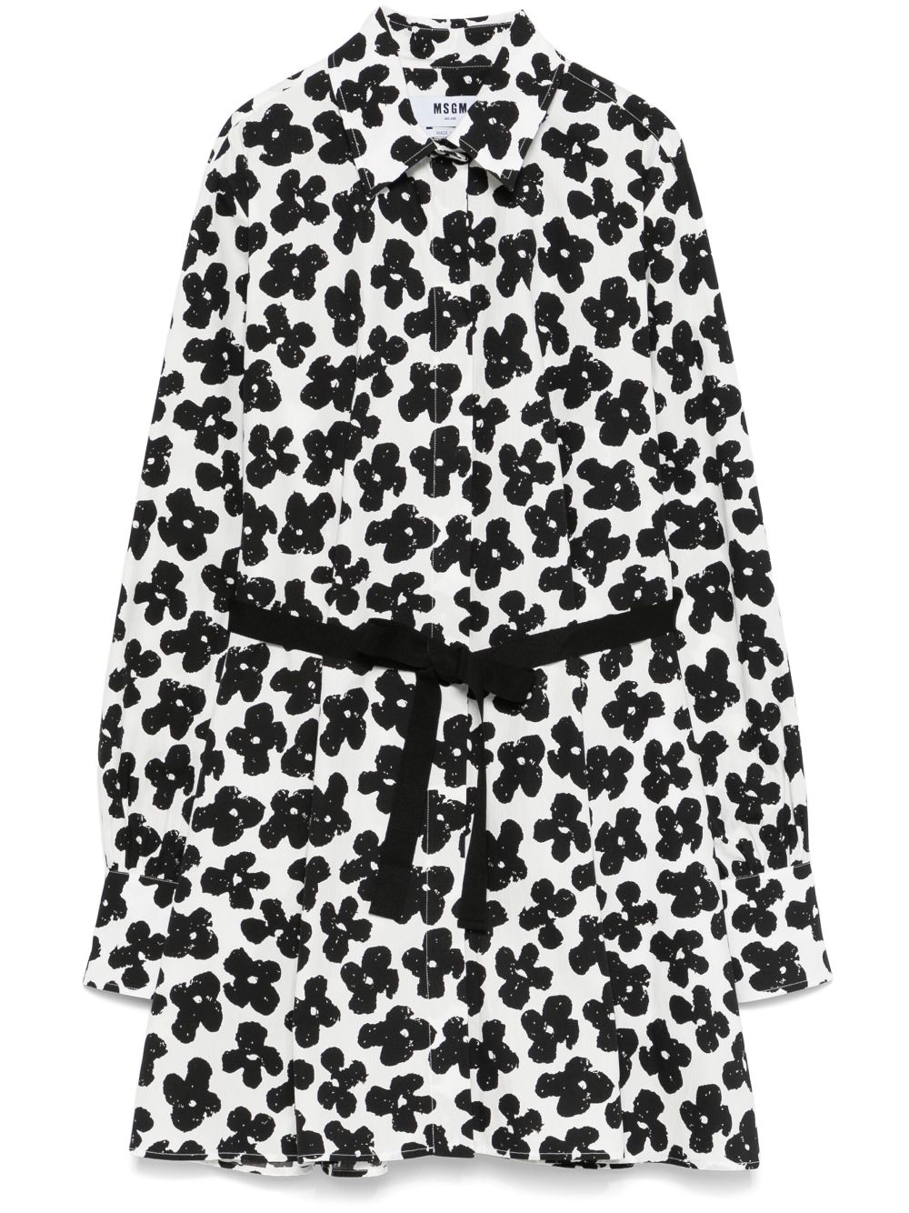 MSGM floral-print mini dress - White