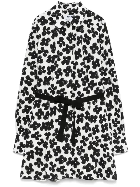 MSGM vestido corto con estampado floral