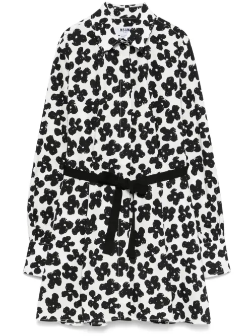 MSGM robe courte à fleurs - Blanc - MSGM - Modalova