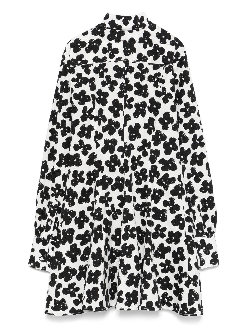 MSGM Mini-jurk met bloemenprint - Wit