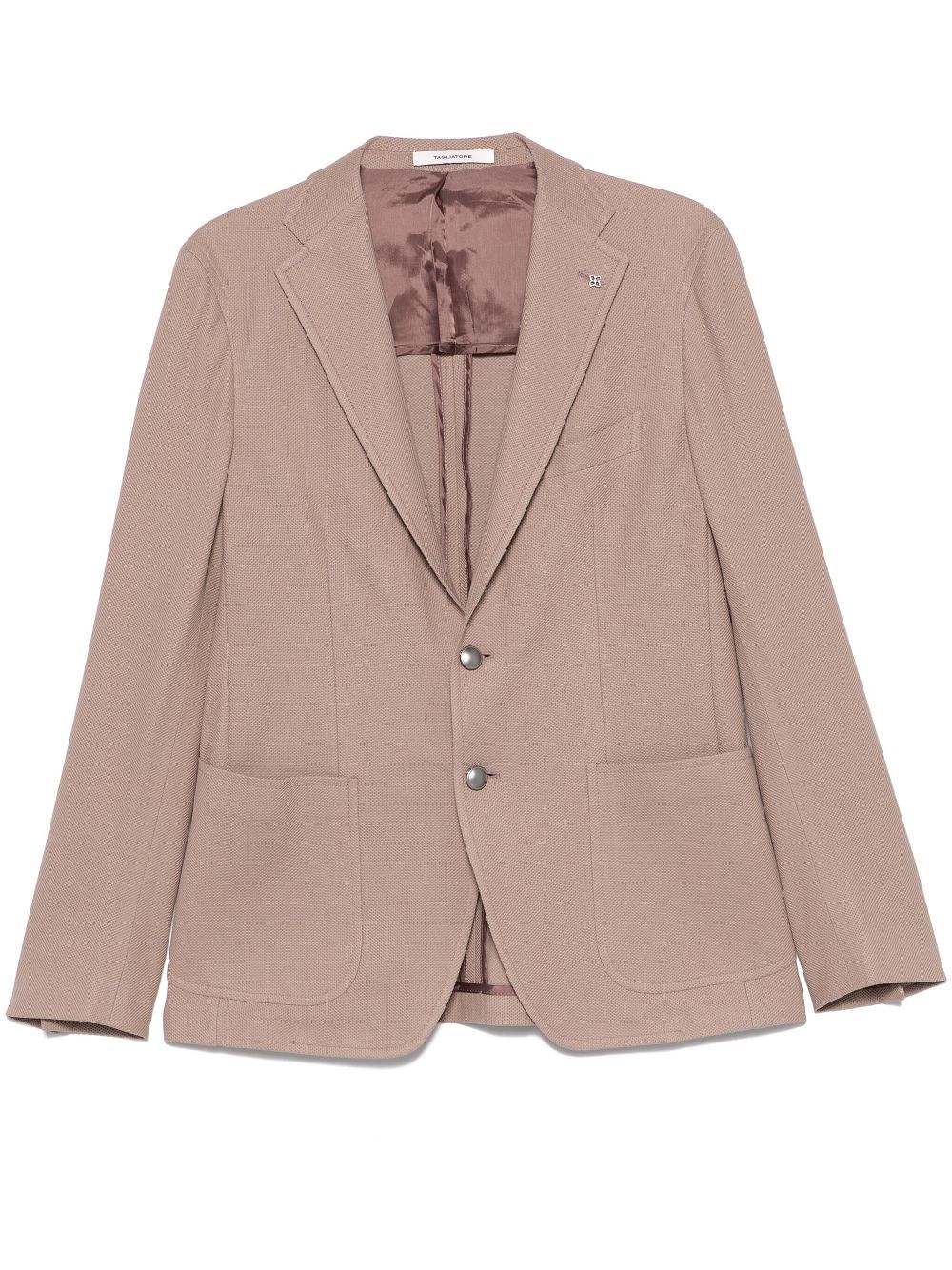 TAGLIATORE HONEYCOMB-KNIT BLAZER