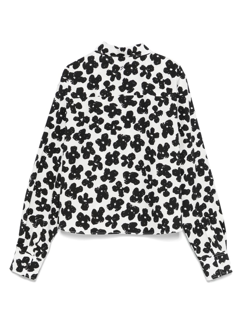 MSGM Overhemd met bloemenprint - Wit