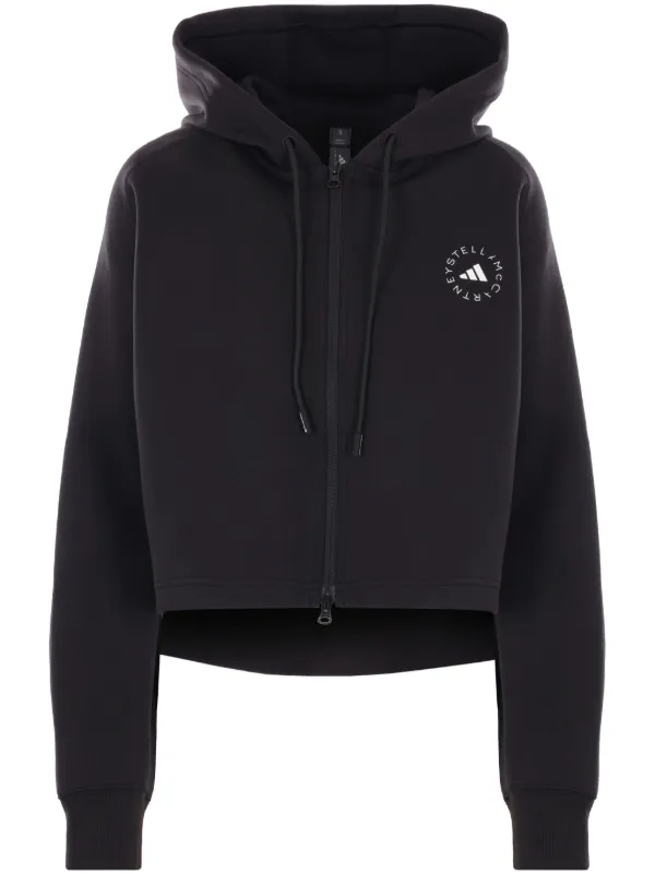 Adidas By Stella McCartney クロップド パーカー | ブラック
