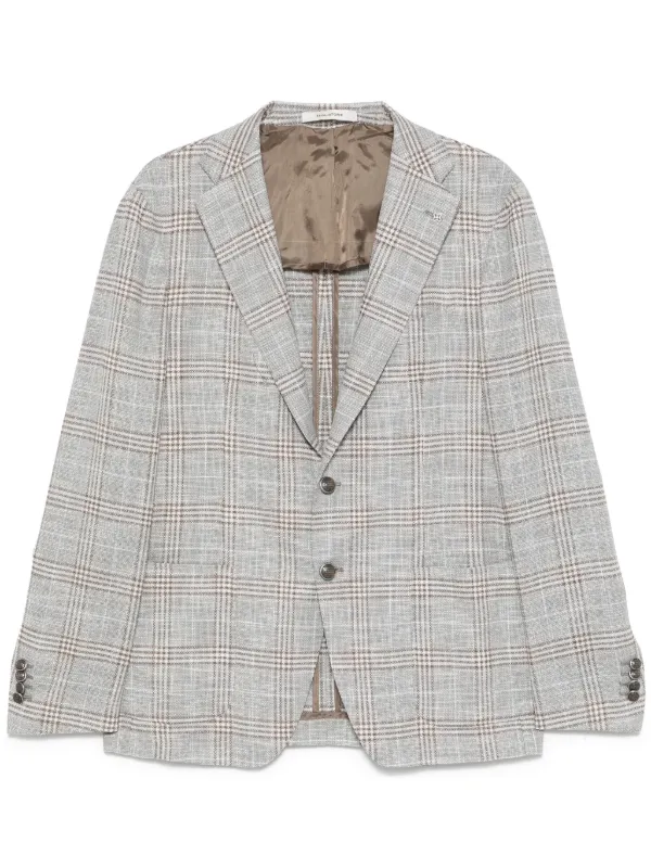 Tagliatore チェック ジャケット | ブルー | FARFETCH JP