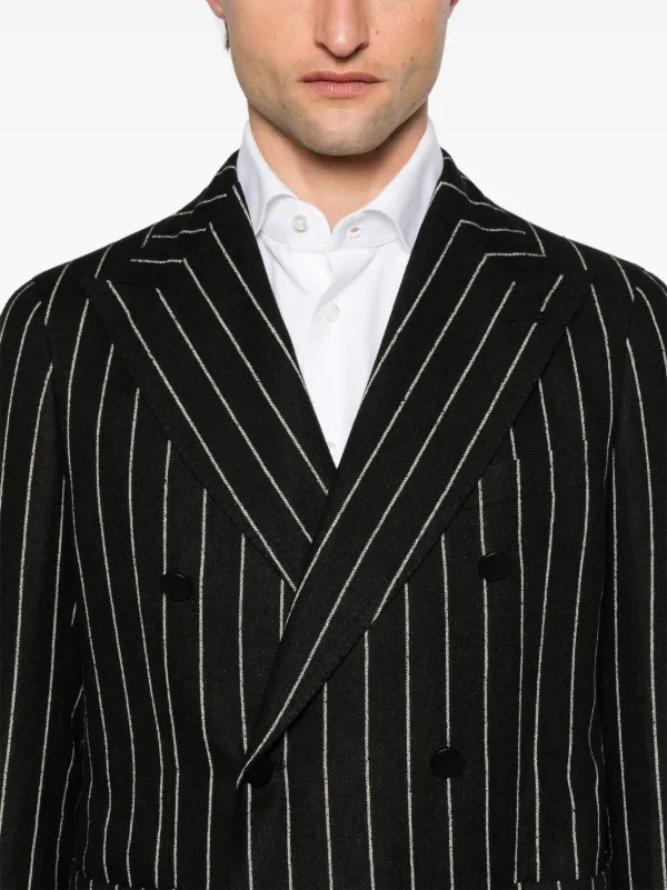 ☆ TAGLIATORE テーラードジャケット ストライプ ☆ Tagliatore ストライプ ジャケット | ブラック | FARFETCH JP