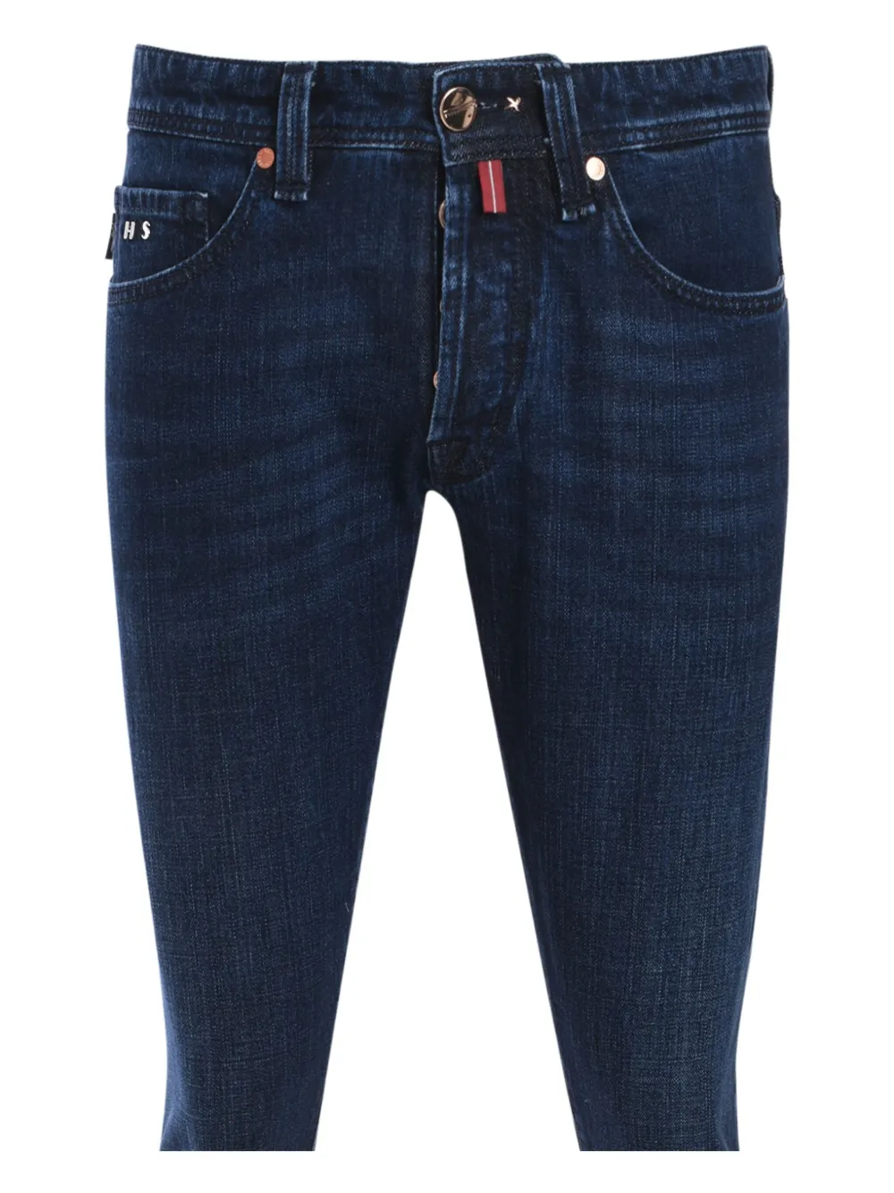 Sartoria Tramarossa Skinny jeans met logopatch Blauw
