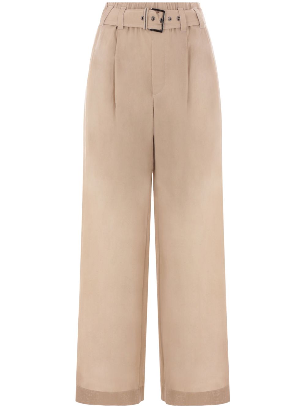 belted gauze trousers