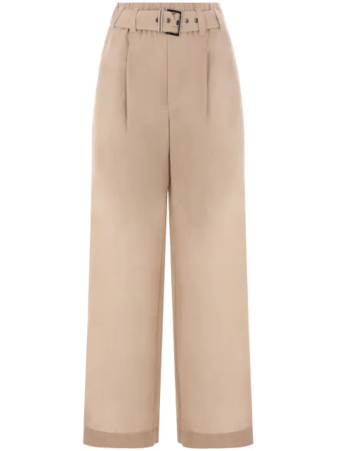 Brunello Cucinelli belted gauze trousers 
