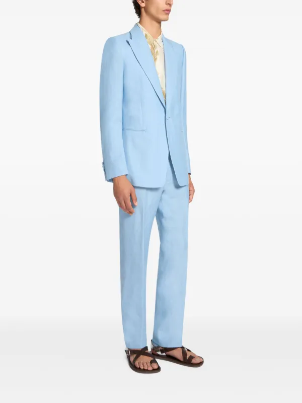 DRIES VAN NOTEN ピークドラペル スーツ | ブルー | FARFETCH JP DRIES VAN NOTEN ピークドラペル スーツ | ブルー | FARFETCH JP