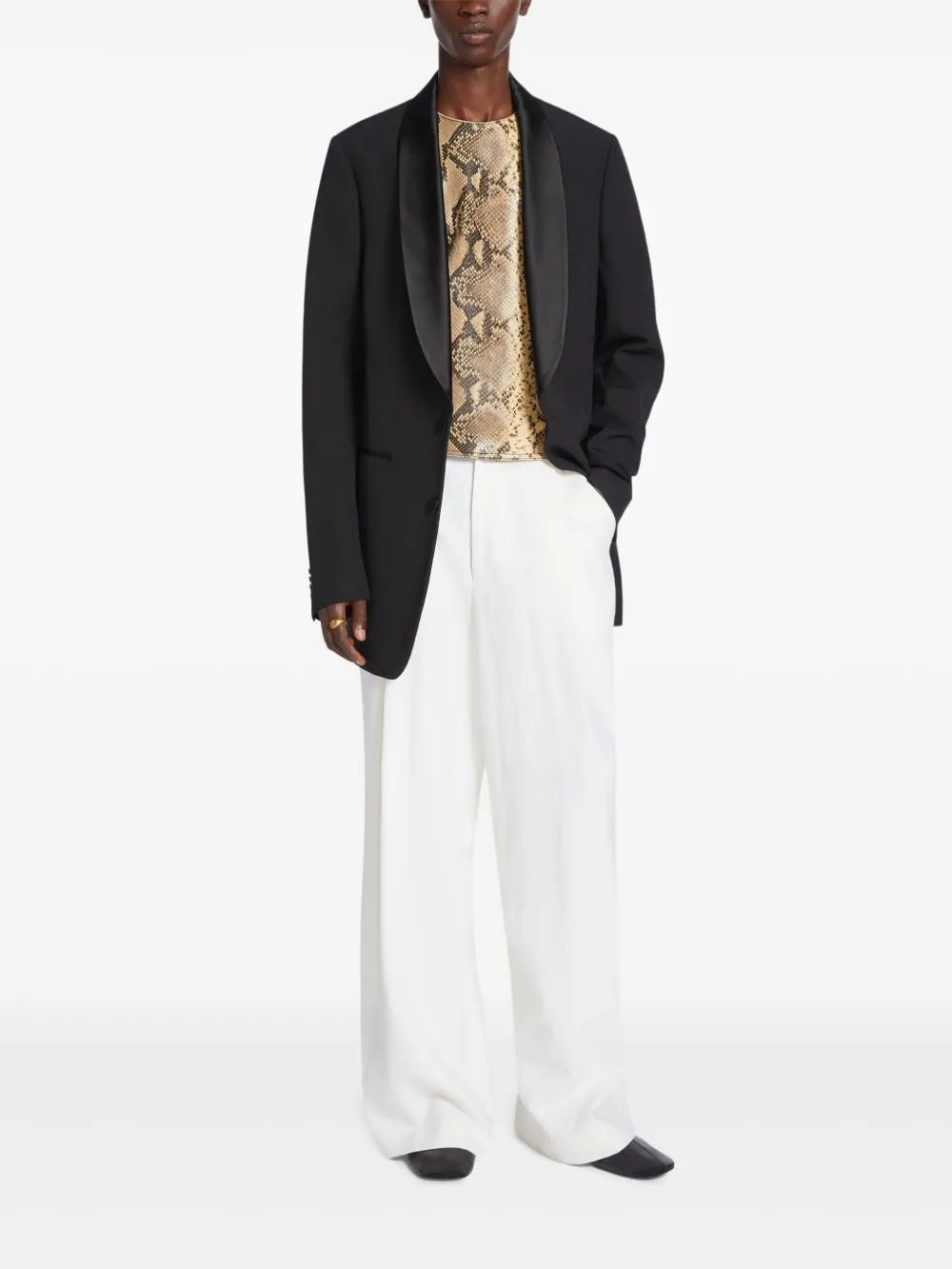 DRIES VAN NOTEN pleated trousers - Wit