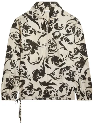 dries van noten ドリス　ビスコースシャツ DRIES VAN NOTEN グラフィック シャツ | ブラック | FARFETCH JP
