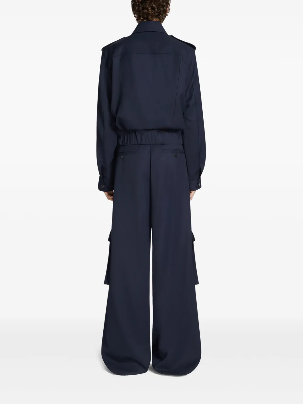 DRIES VAN NOTEN Cropped jack met epauletten Blauw