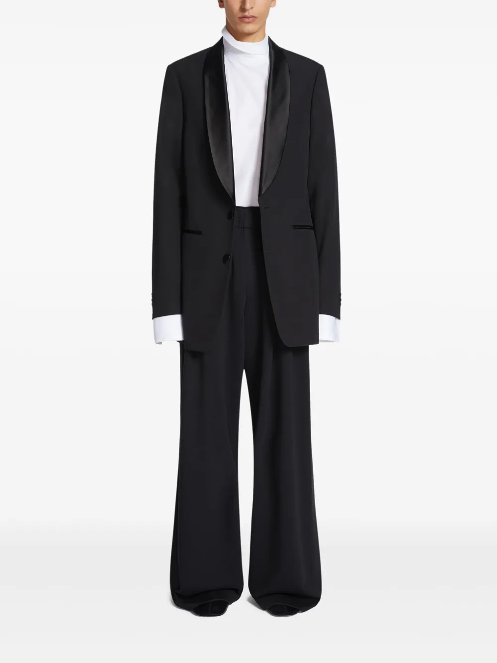 DRIES VAN NOTEN toile blazer - Zwart