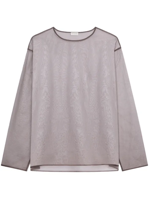 DRIES VAN NOTEN クルーネック Tシャツ | ブラウン | FARFETCH JP