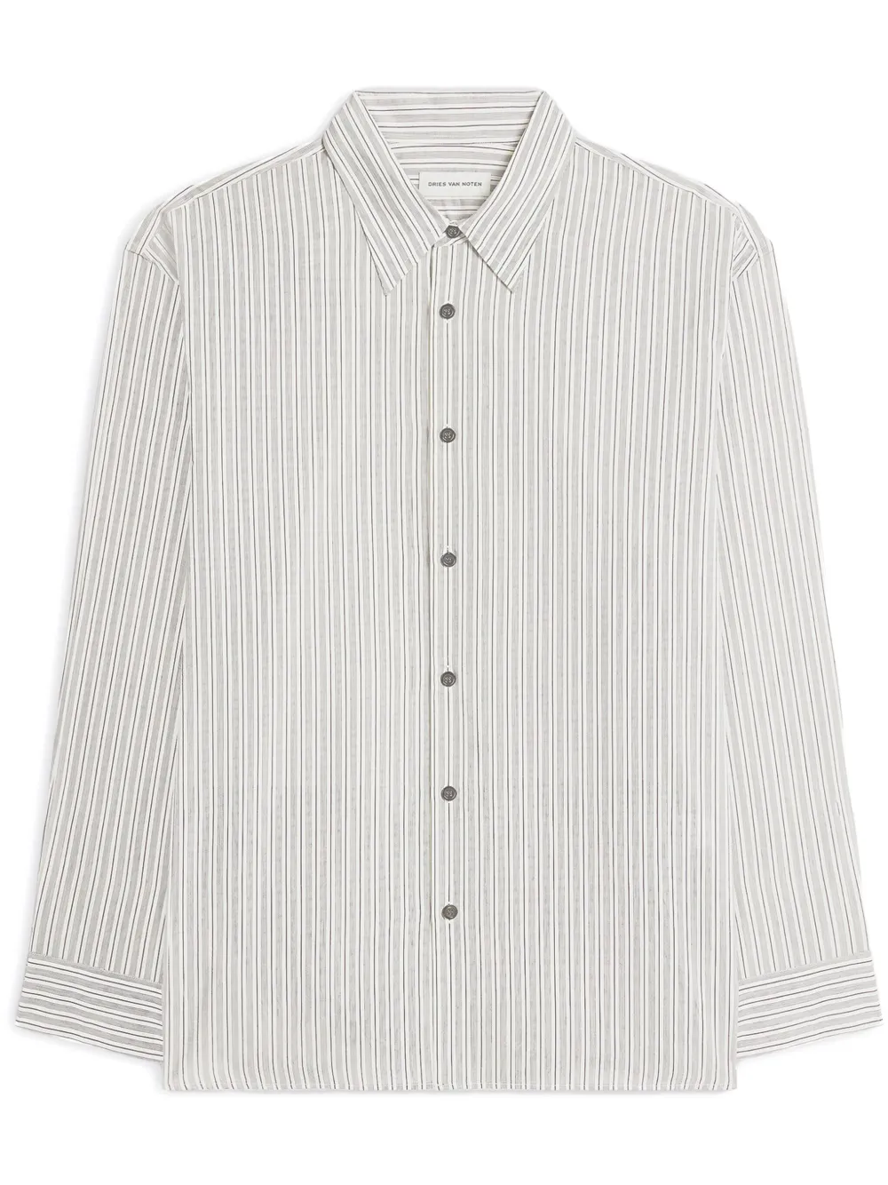 DRIES VAN NOTEN camisa con rayas estampadas | gris | Image 1