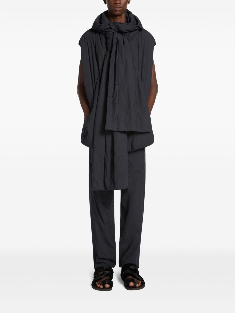 DRIES VAN NOTEN wide-leg parachute trousers - Blauw