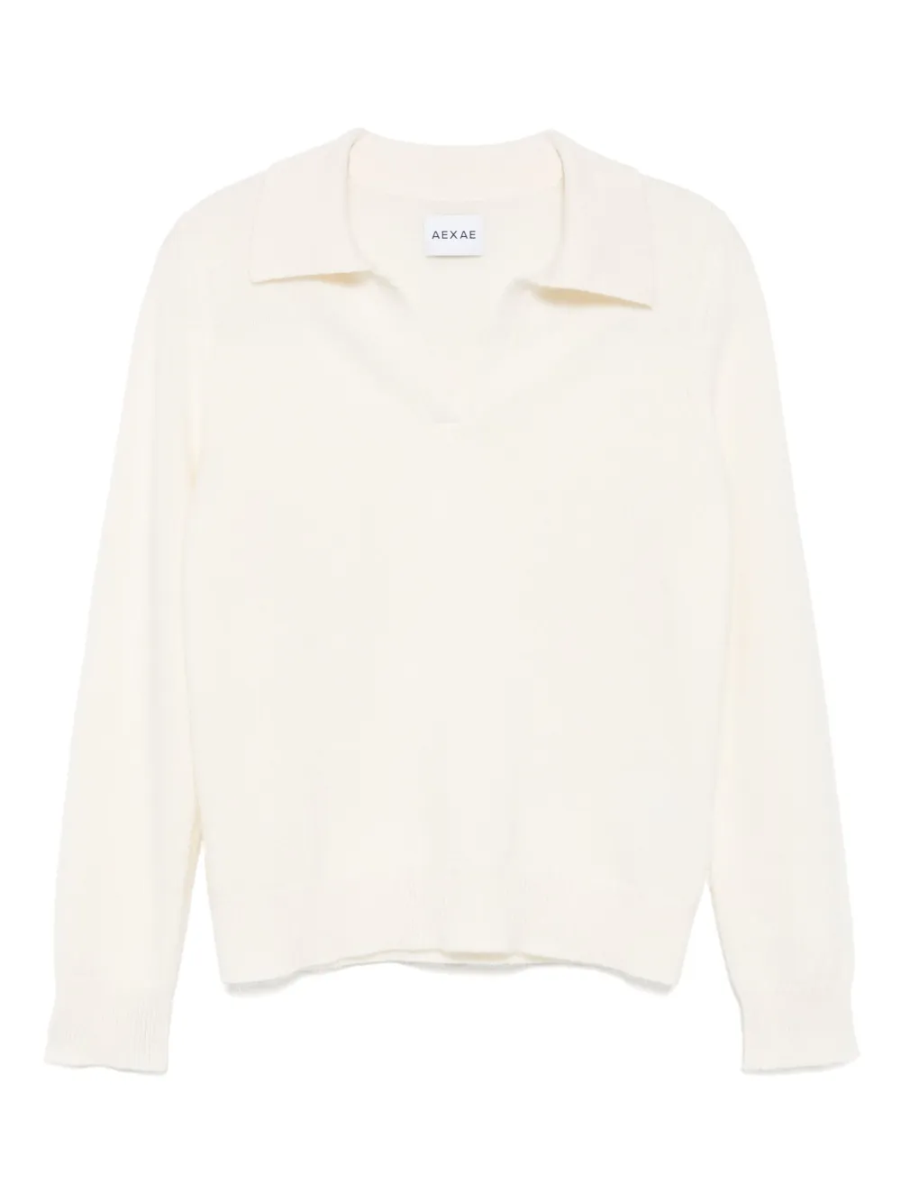AEXAE cashmere polo top | Neutrals | Image 1