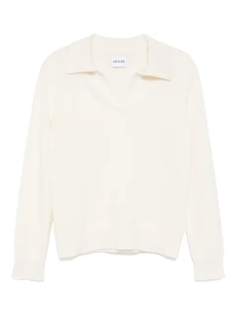 AEXAE cashmere polo top