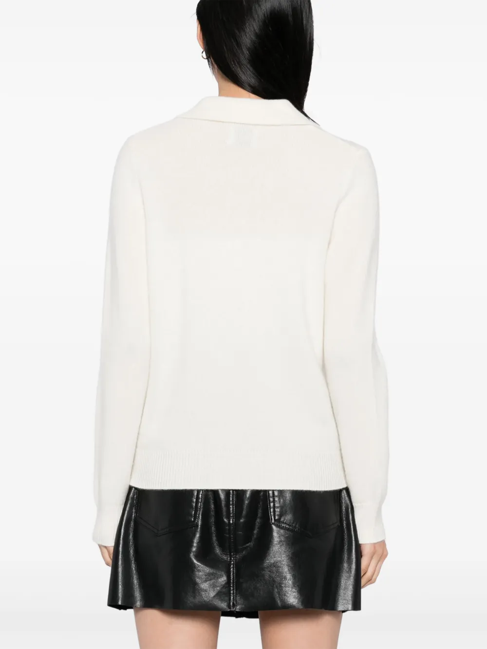 Shop Aexae Cashmere Polo Top