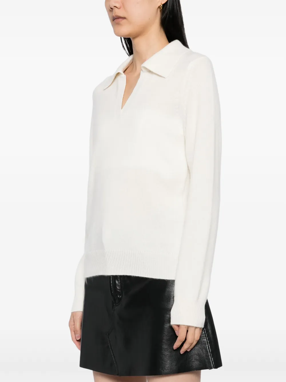 Shop Aexae Cashmere Polo Top