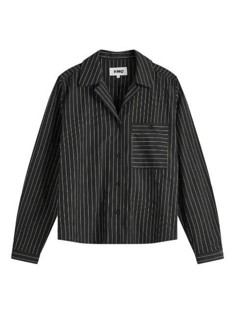 YMC pinstripe pleated shirt