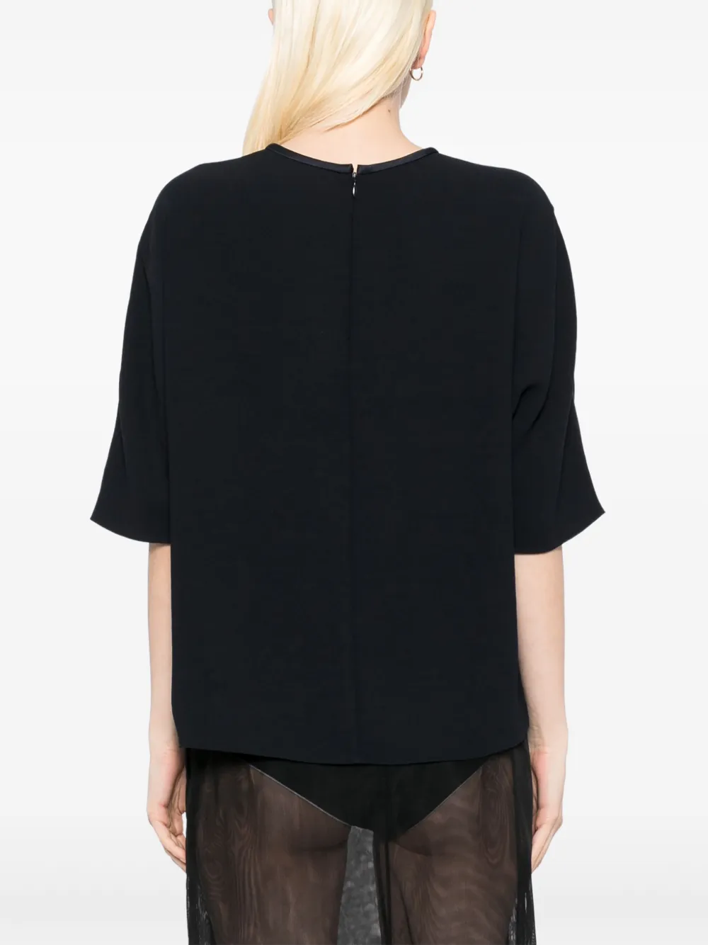 Vince Crêpe T-shirt Zwart