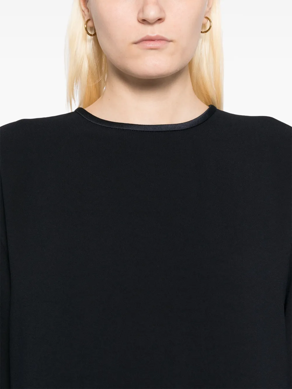 Vince Crêpe T-shirt Zwart