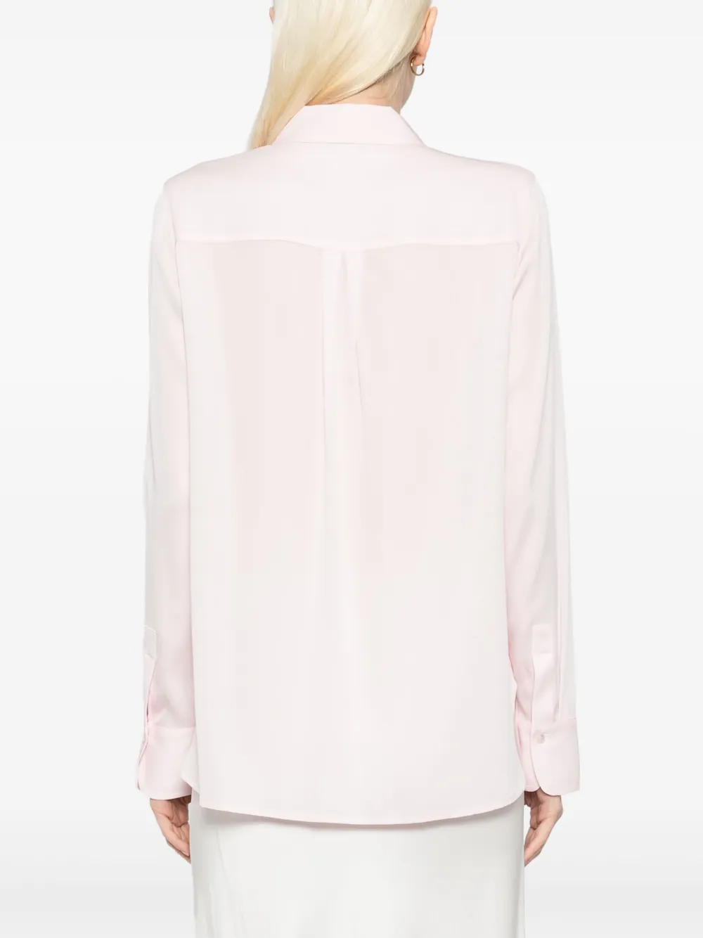 Vince Crêpe-de-chine zijden blouse Roze