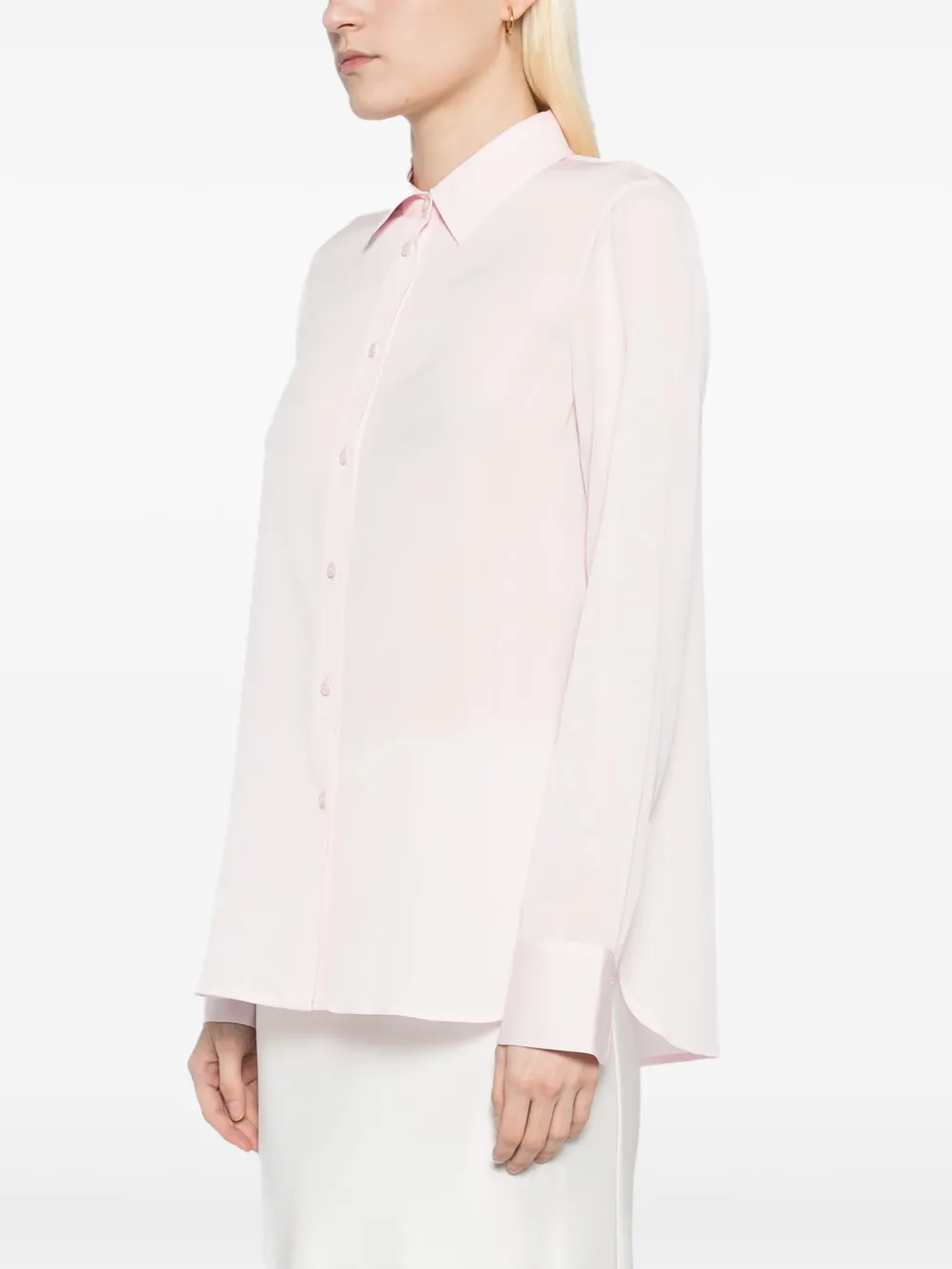 Vince Crêpe-de-chine zijden blouse Roze