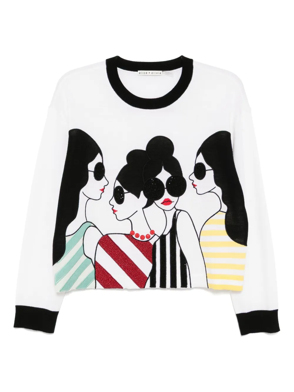 alice + olivia suéter Gleeson | blanco | Image 1