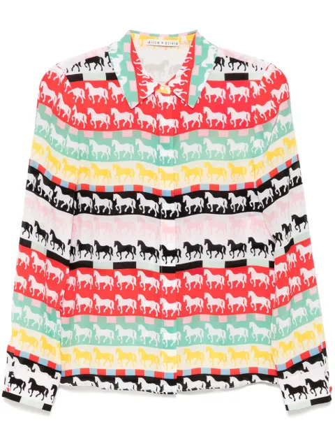 alice + olivia Willa horse shirt